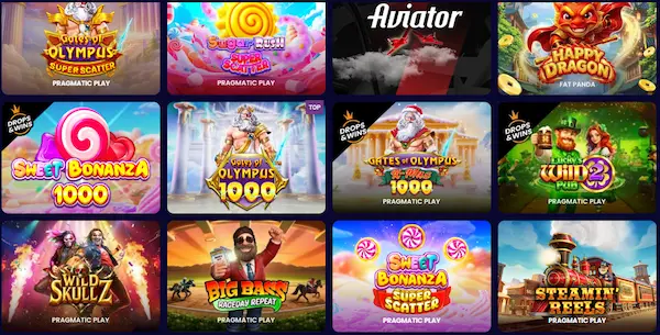 Catálogo de tragamonedas en BetSala con juegos populares de Pragmatic Play